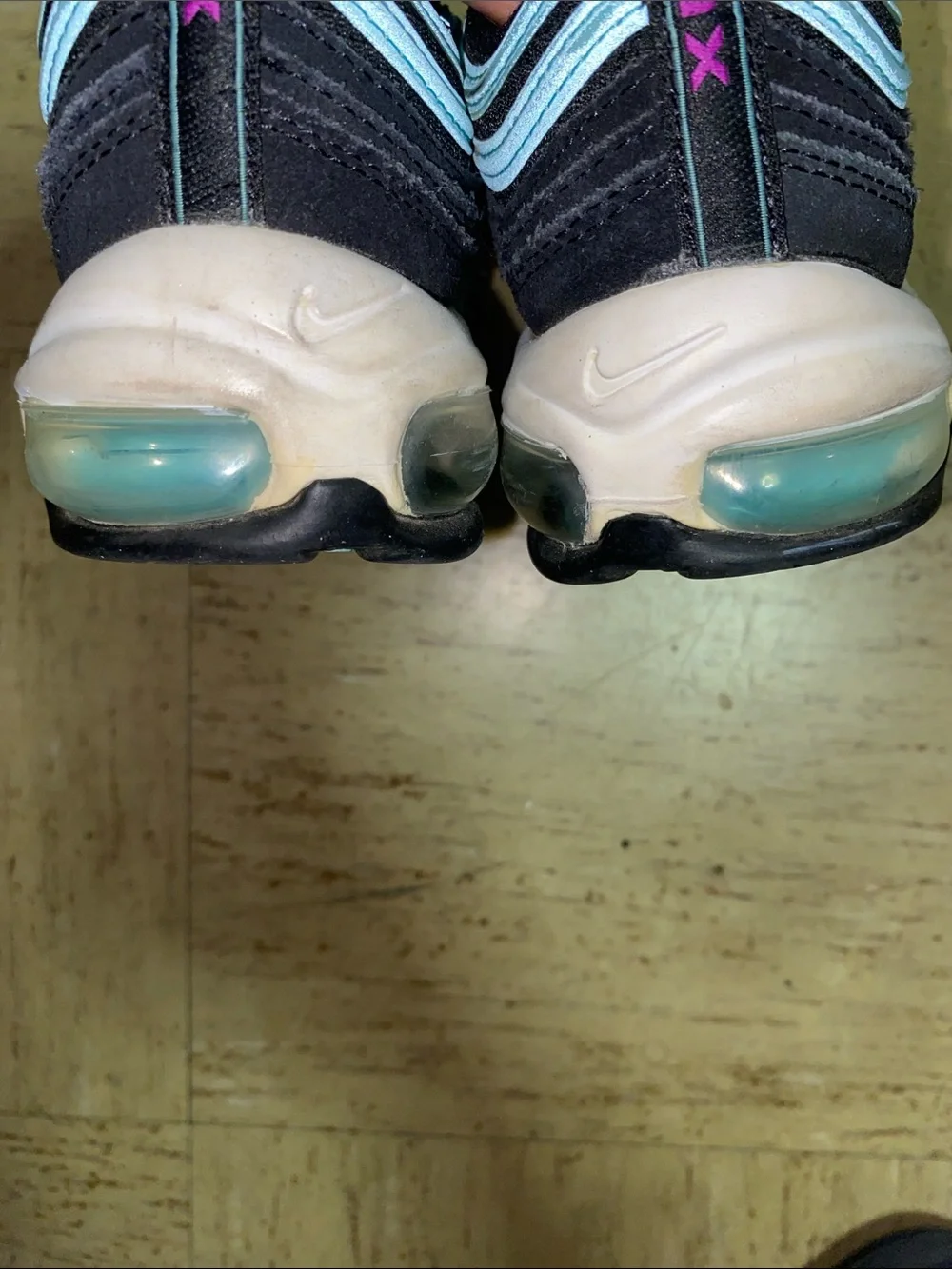 Nike • Air Max 97 • Sneakers in Black, Teal & Purple